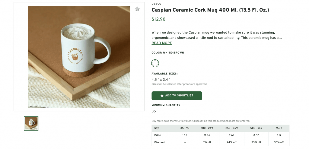 Caspian Ceramic Cork Mug