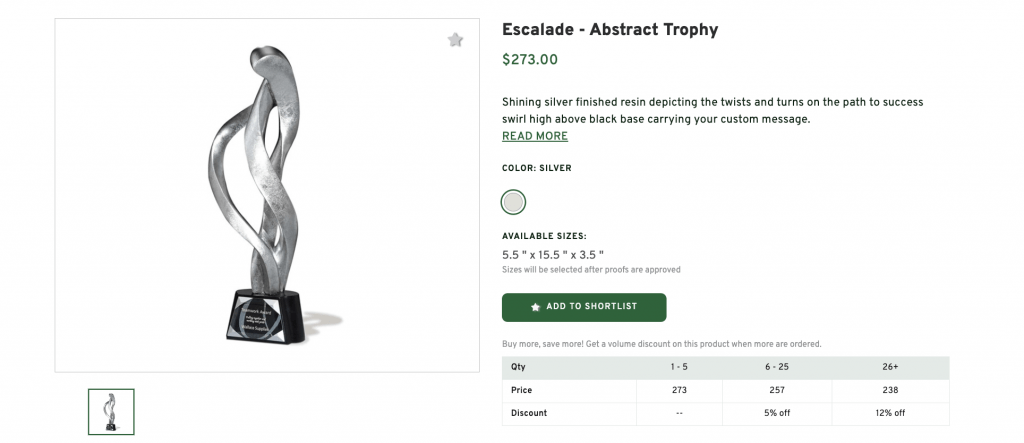 Employee Anniversary Trophy