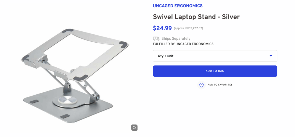 A Soundance Laptop Stand 
