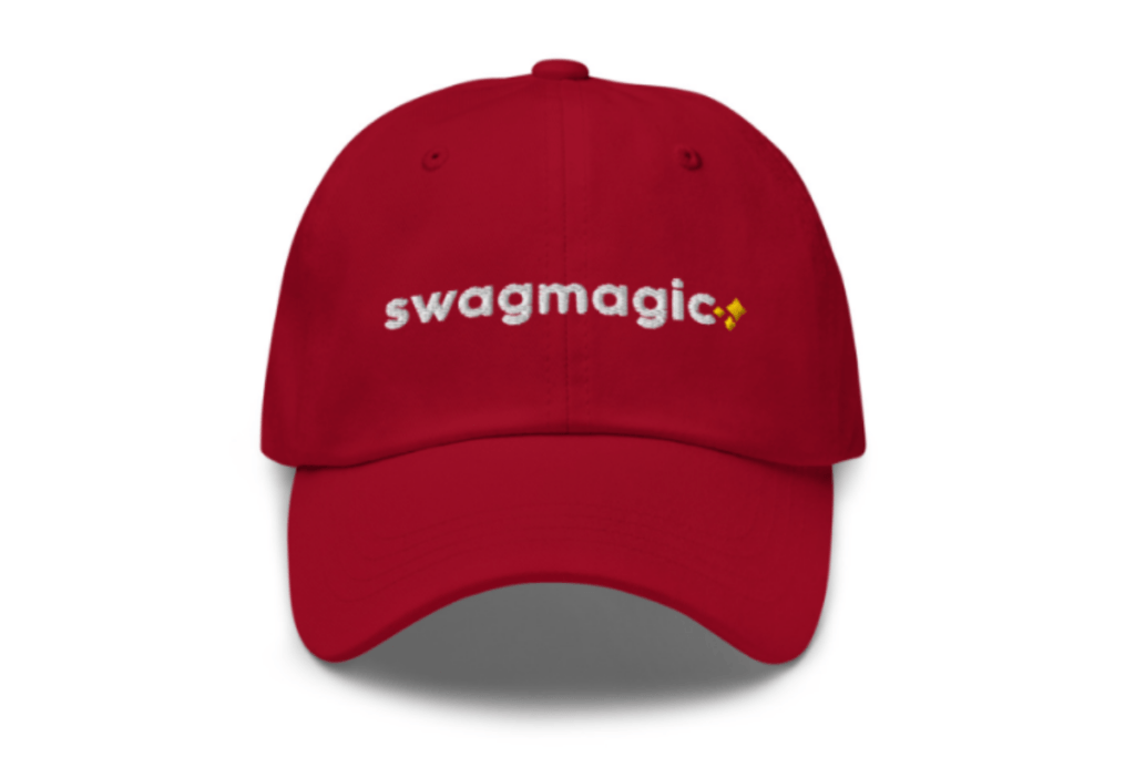 Swagmagic cap- swag item that can be purchased in bulk