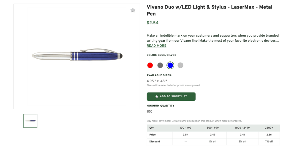 Engraved Metal Pens