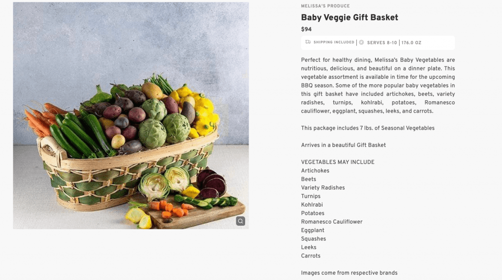 Baby Veggie Gift Basket