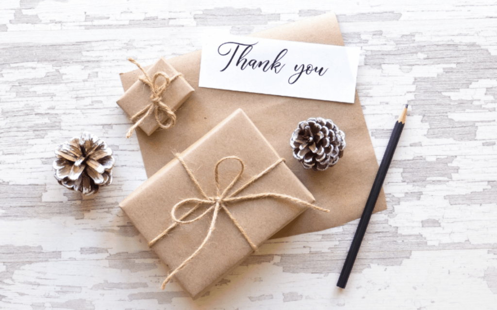 Customer Appreciation Gift Ideas is a hand written note 