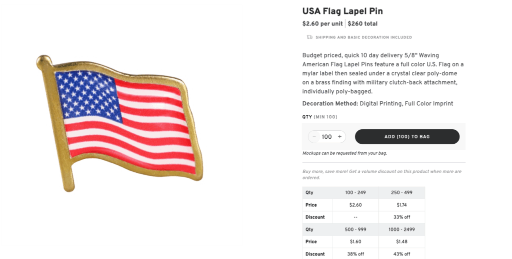 Veteran’s Day Commemorative Lapel Pin