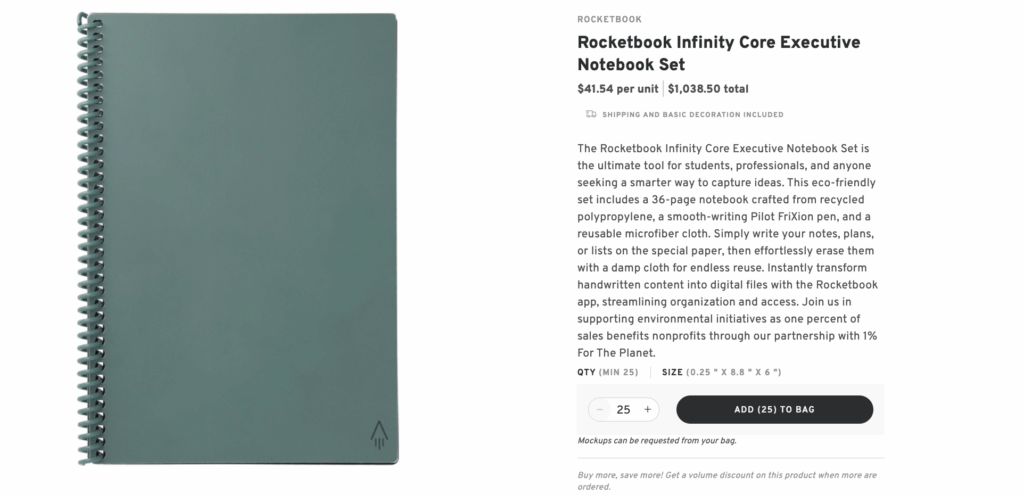 Rocketbook® Everlast Reusable Notebook – Innovative Digital Gifting
