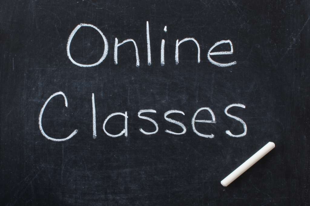 Online classes chalkboard