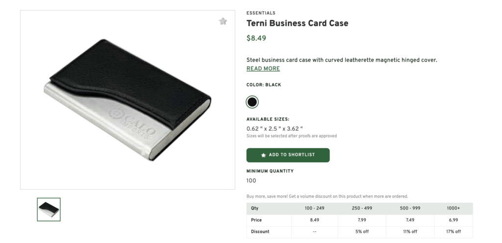 Business Card - Appreciation Gift