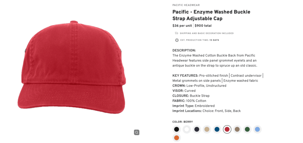 Buckle Strap Adjustable Cap