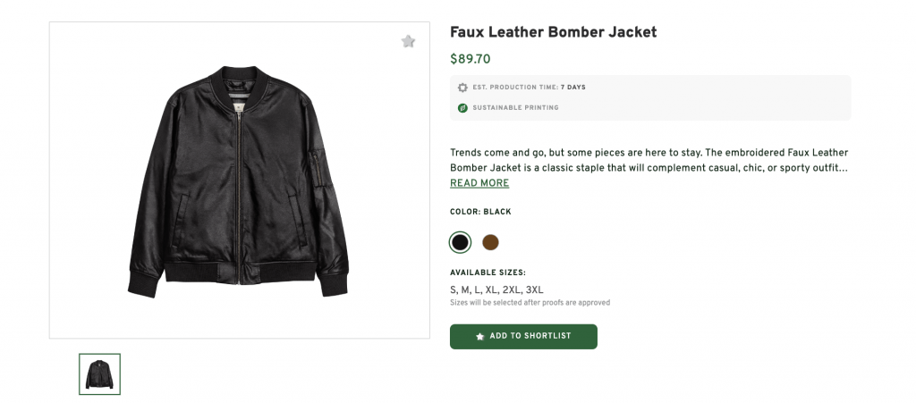 Faux Leather Bomber Jacket
