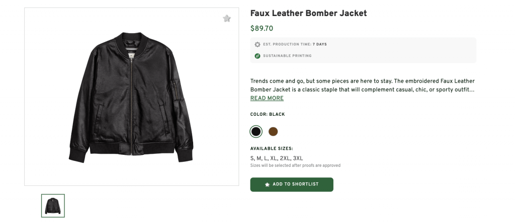 Faux Leather Bomber Jacket