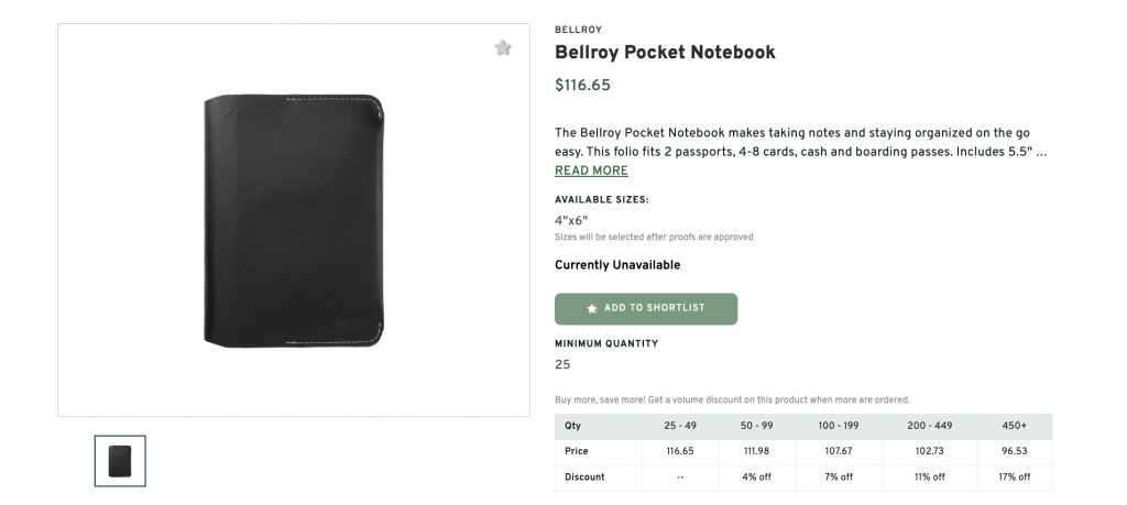 Bellroy Pocket Notebook
