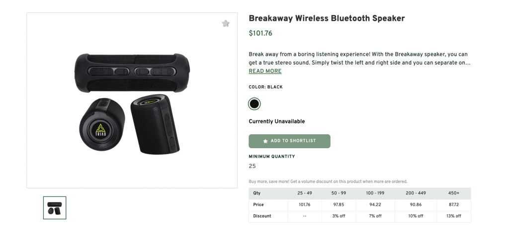 Breakaway Wireless Bluetooth Speaker