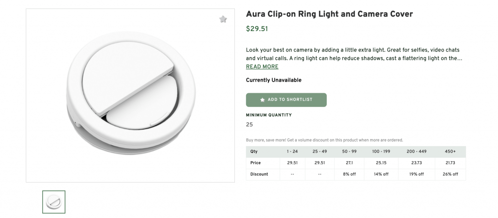 Aura Clip-on Ring Light and Camera Cover