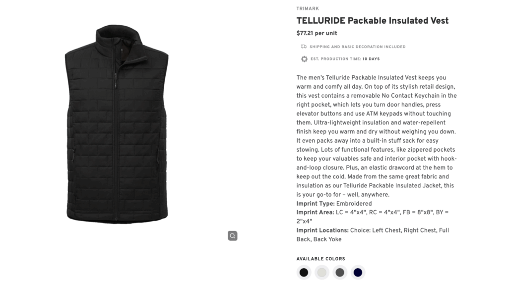 Telluride Packable Insulated Vest