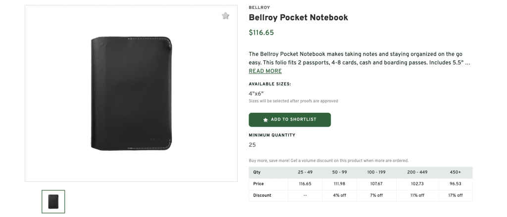 Bellroy Pocket Custom Logo Notebooks