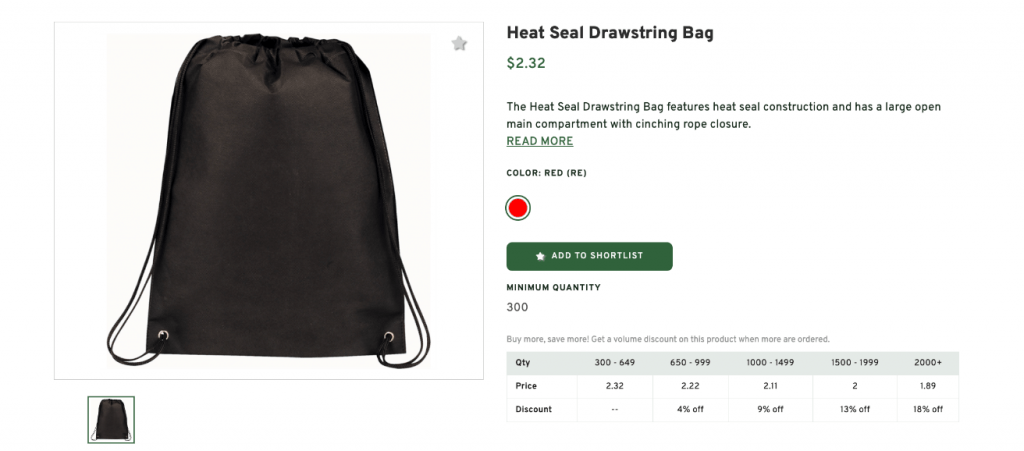 Heat Seal Drawstring Bag