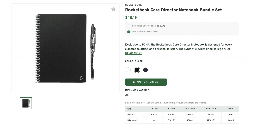 Rocketbook Core Director Logo Notebook Bundle Set