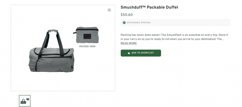 Smushduff Packable Duffel Bag