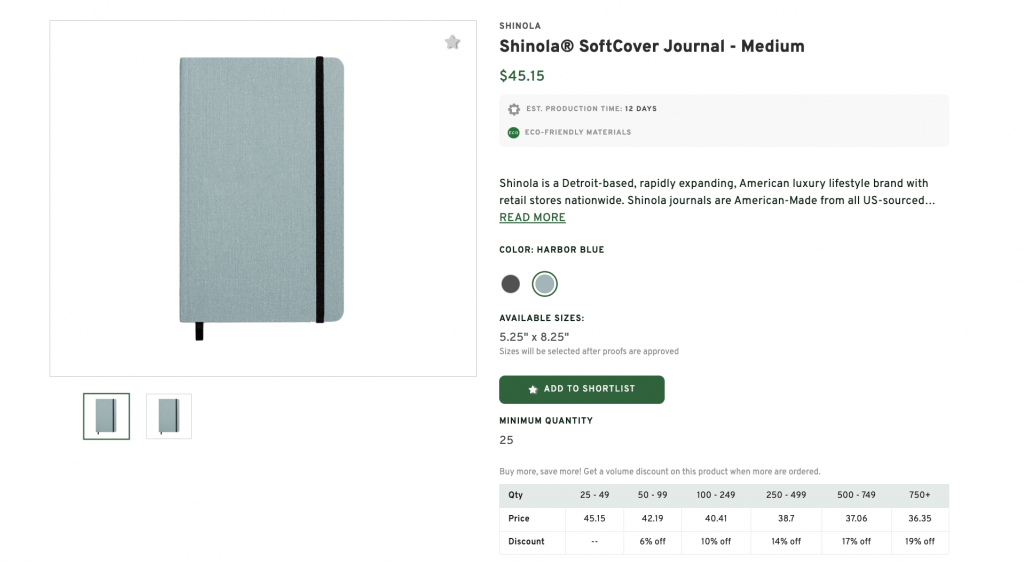 Shinola Custom Softcover Personalized Journal