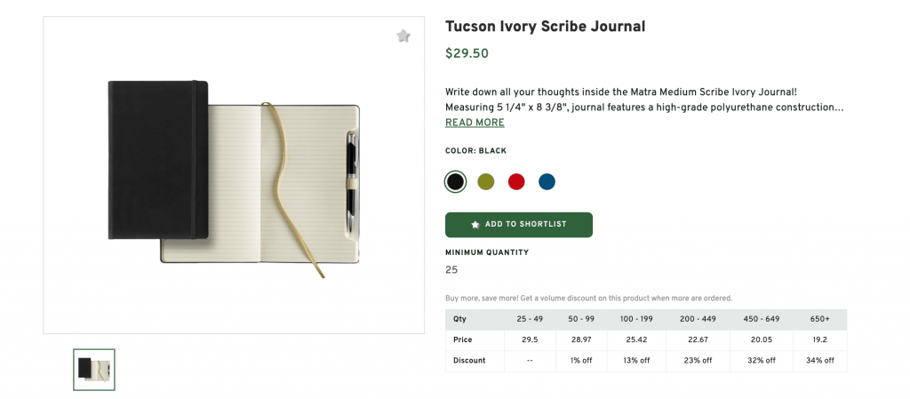 Customized Tucson Ivory Scribe  Journal