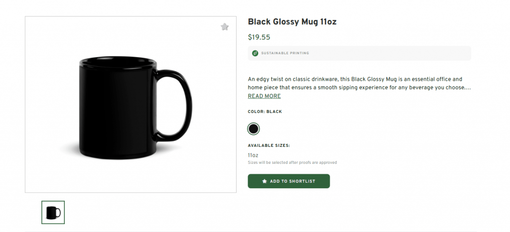 Black Glossy Mug 11oz