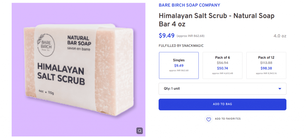 Himalayan Salt Scrub - Natural Soap Bar 4 oz