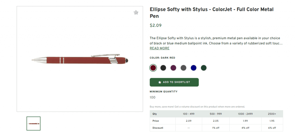 Ellipse Softy with Stylus - ColorJet - Full Color Metal Pen