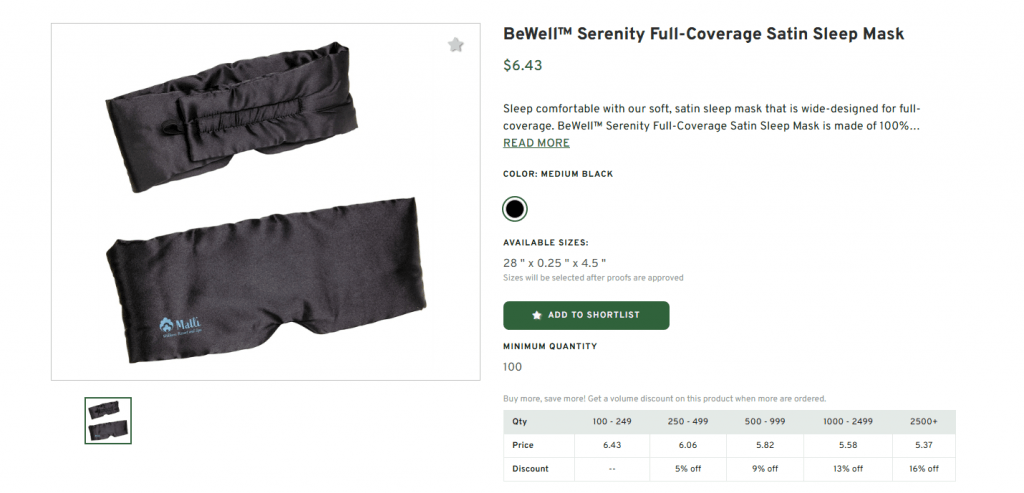 BeWell™ Serenity Full-Coverage Satin Sleep Mask