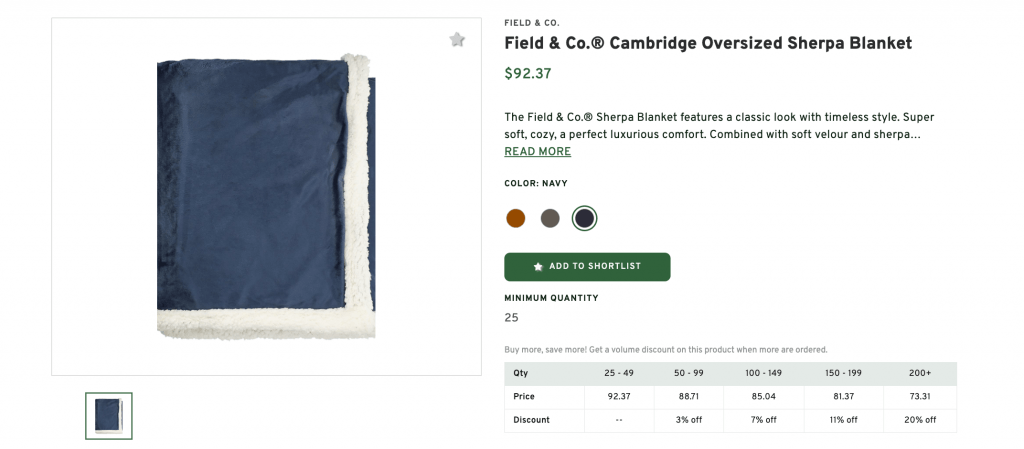 Cambridge Oversized Sherpa Customized Blanket