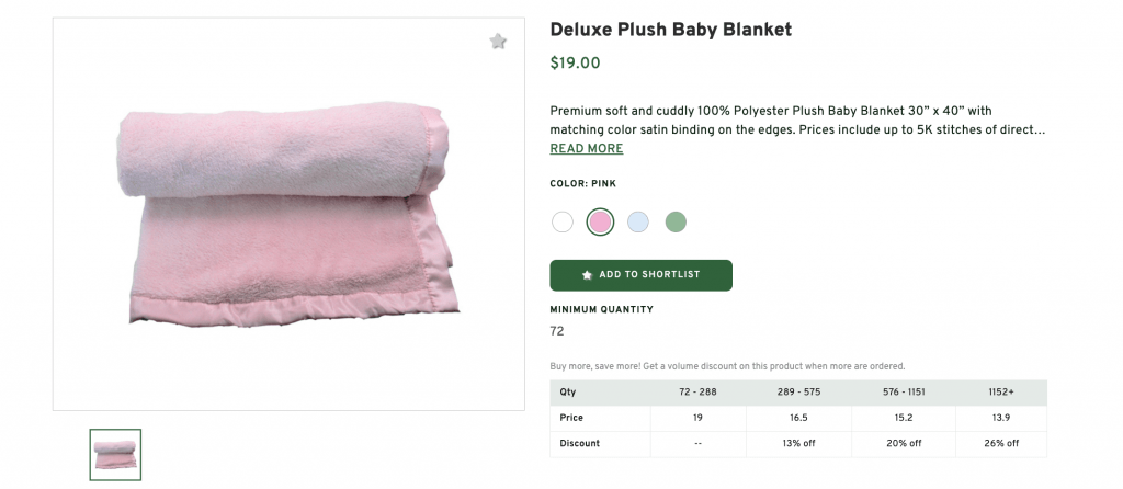 Deluxe Plush Baby Branded Blanket