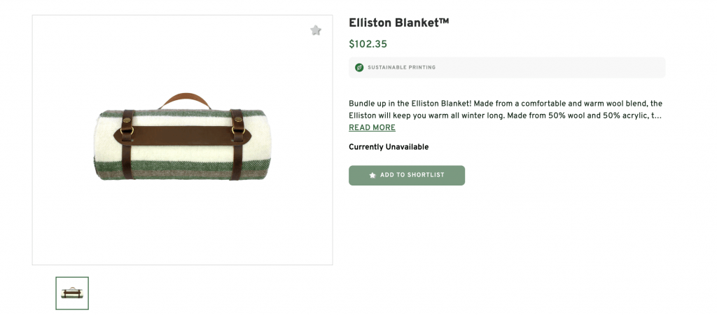 Elliston Custom Blanket with Logo