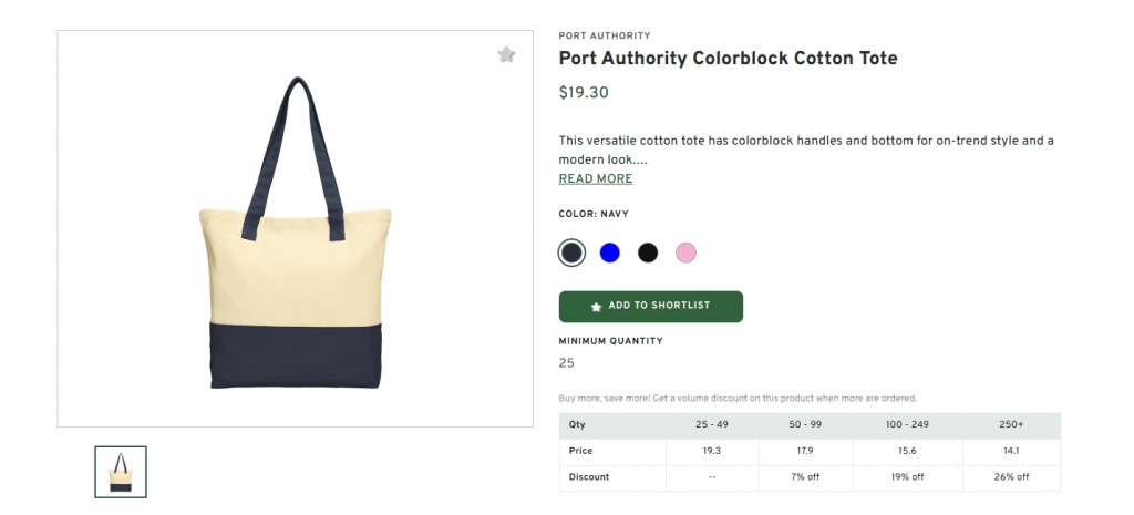 Port Authority Colorblock Cotton Tote
$19.30