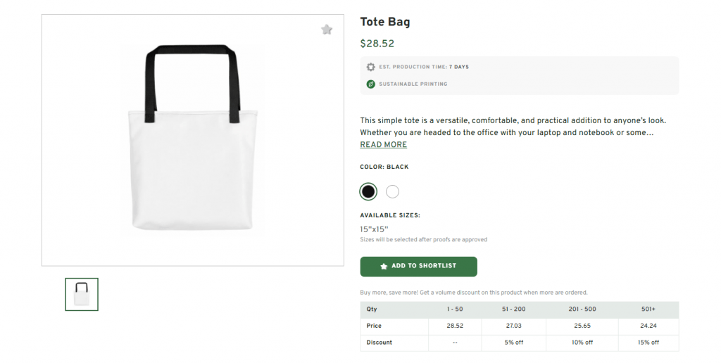 Cotton Tote Bag for Employees
$28.52