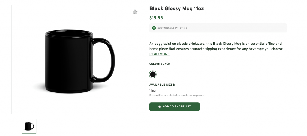 Black Glossy Mug 11oz
