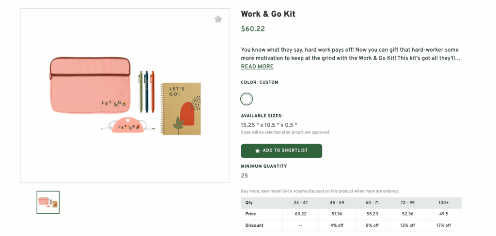 Work & Go Kit