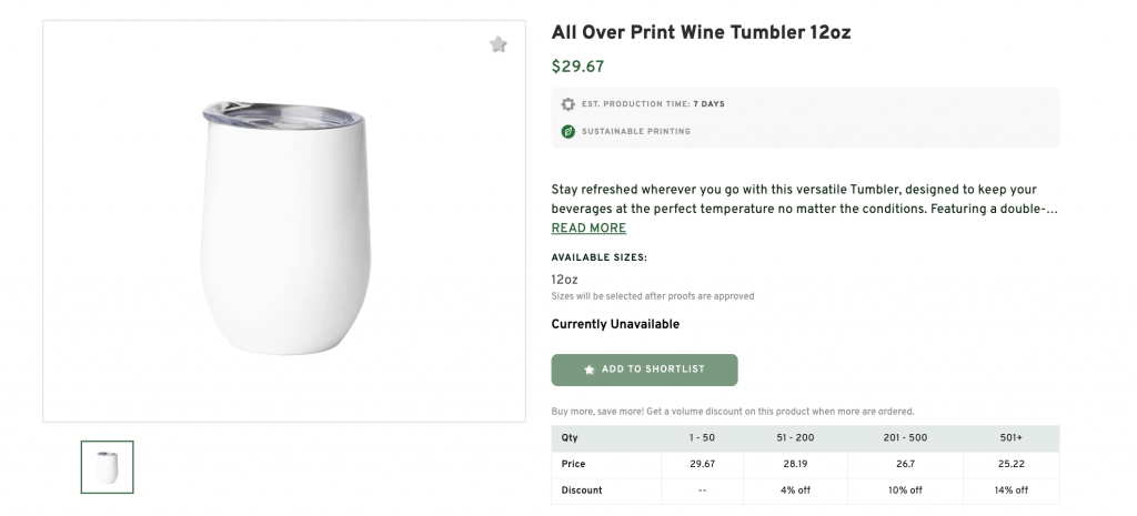 Wine Tumbler 12oz