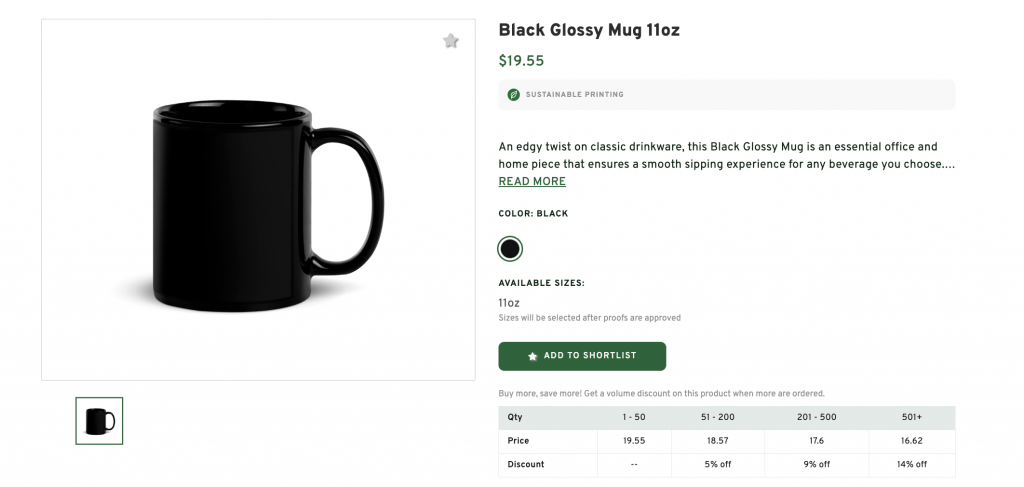 Black Glossy Mug