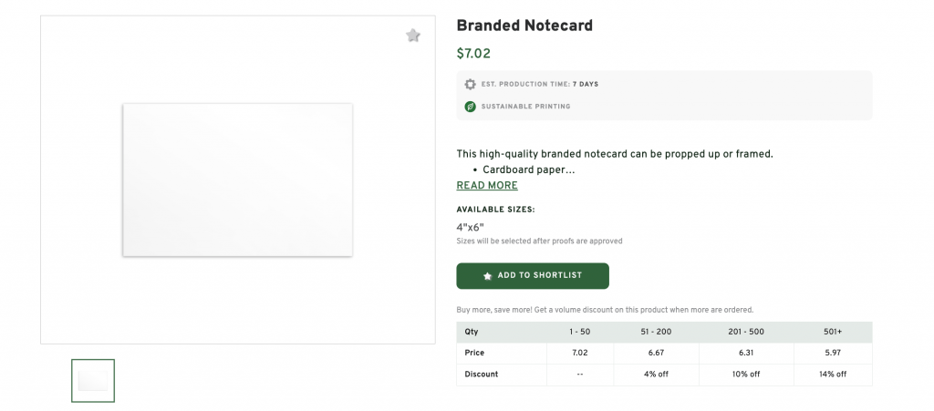 Branded Notecard