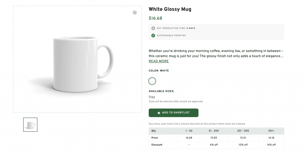 White Glossy Mug 11oz