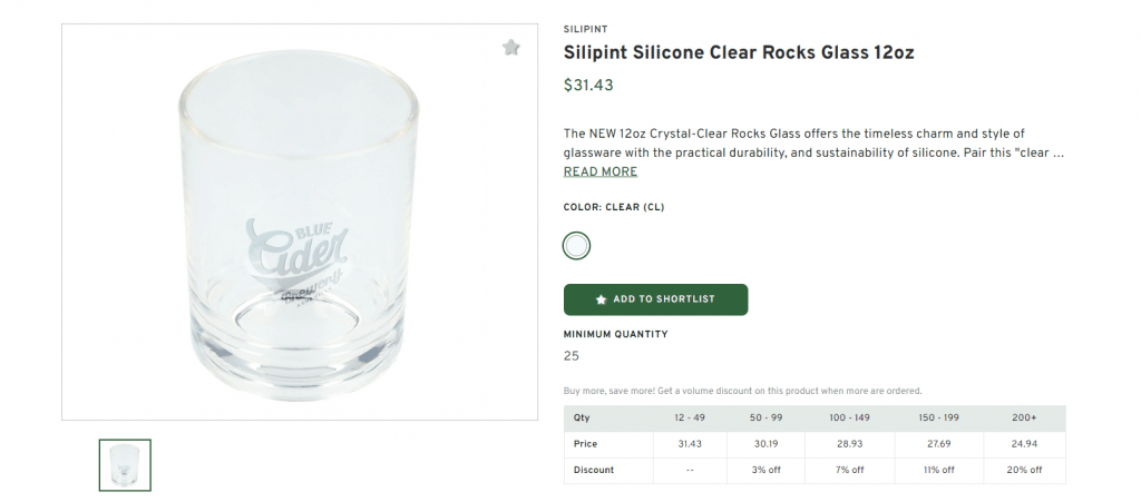 Silipint Silicone Clear Rocks Glass 12oz