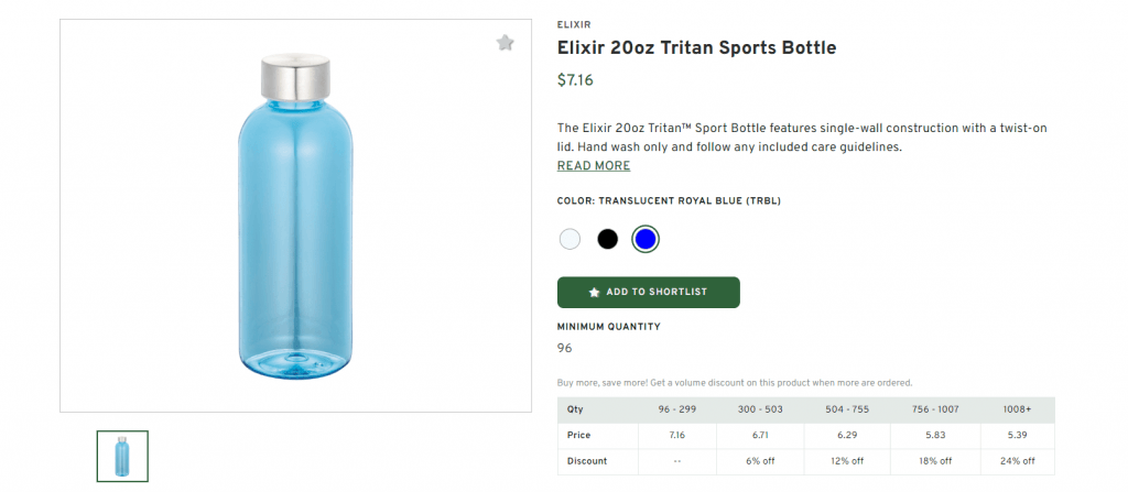 Elixir Tritan Sports Bottle