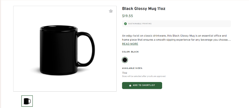 Black Glossy Mug 11oz
