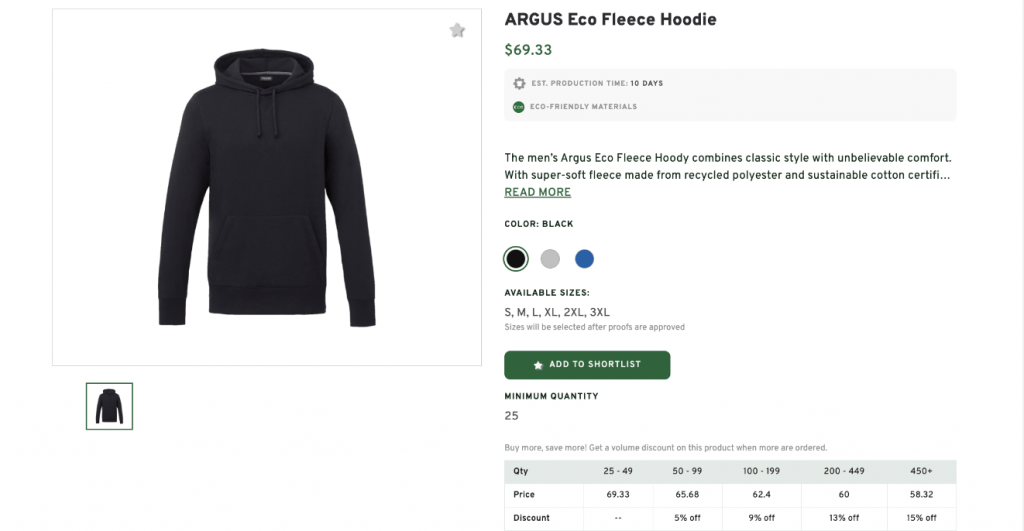 Argus Eco Fleece Hoodie