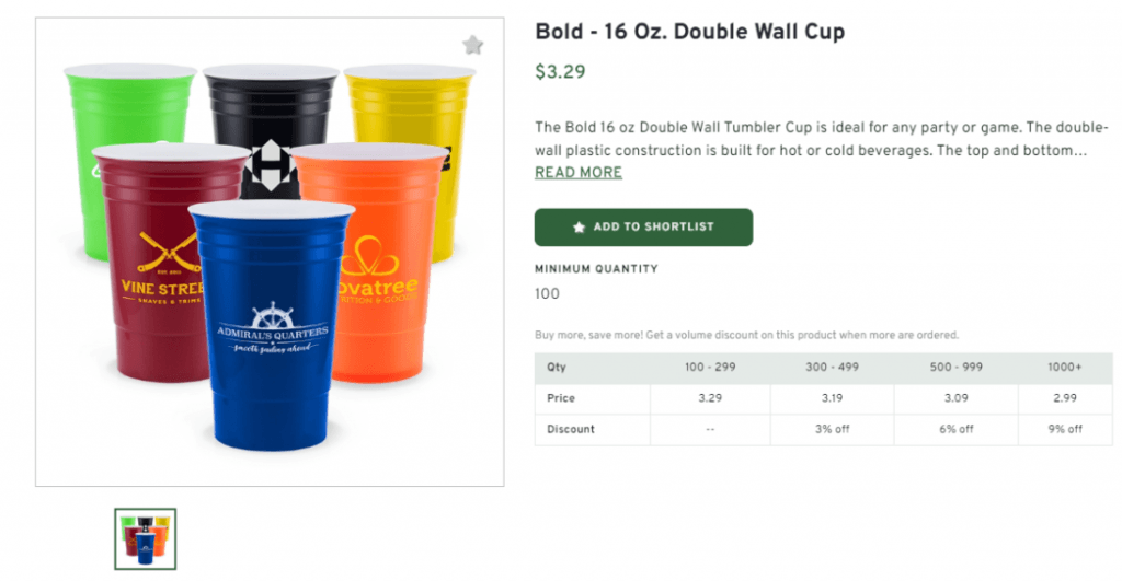 Bold Double Wall Cup