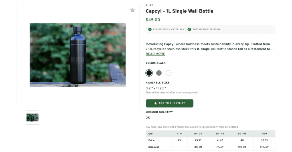 Capcyl Single Wall Bottle