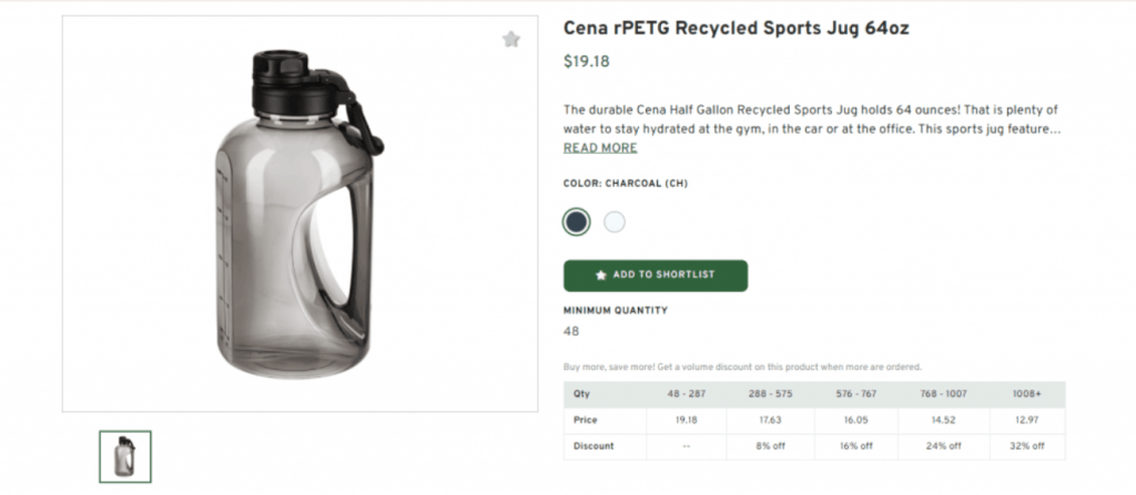 Cena Recycled Sports Jug