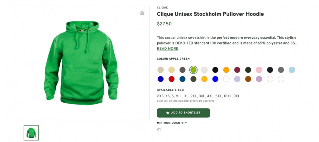 Clique Unisex Stockholm Pullover Hoodie