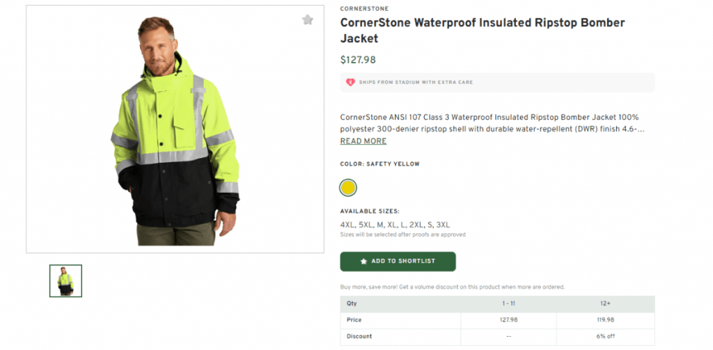 CornerStone Waterproof Insulated Bomber Jacket