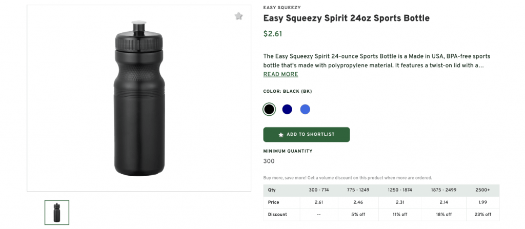 Easy Squeezy Spirit Sports Bottle