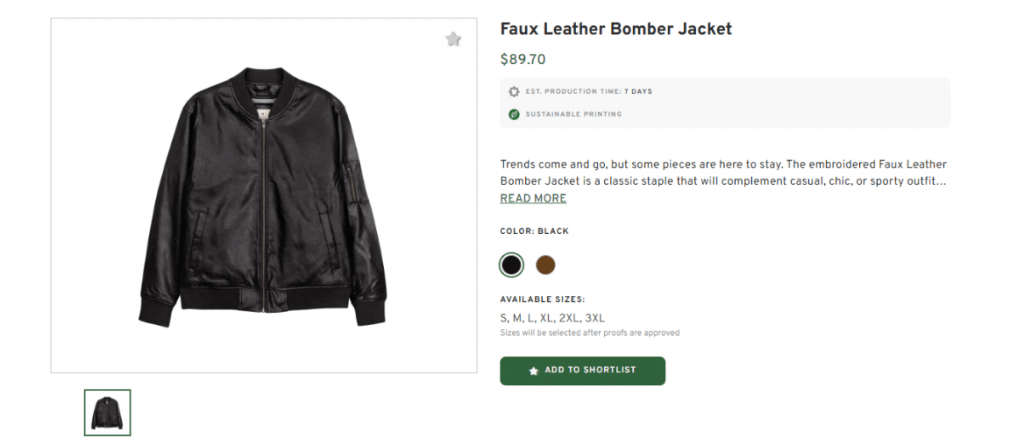 Faux Leather Bomber Jacket